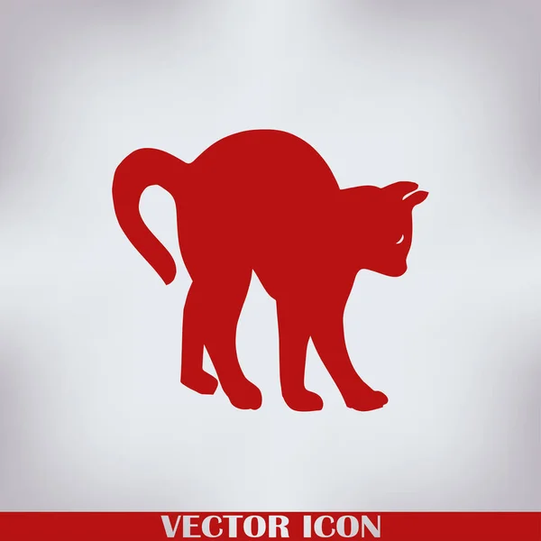 Silhouette Der Katze Vektorillustration — Stockvektor