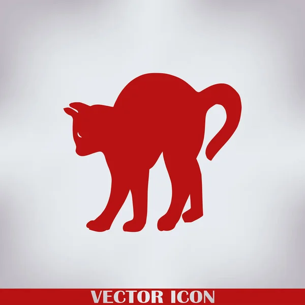 Silhueta Gato Ilustração Vetorial — Vetor de Stock