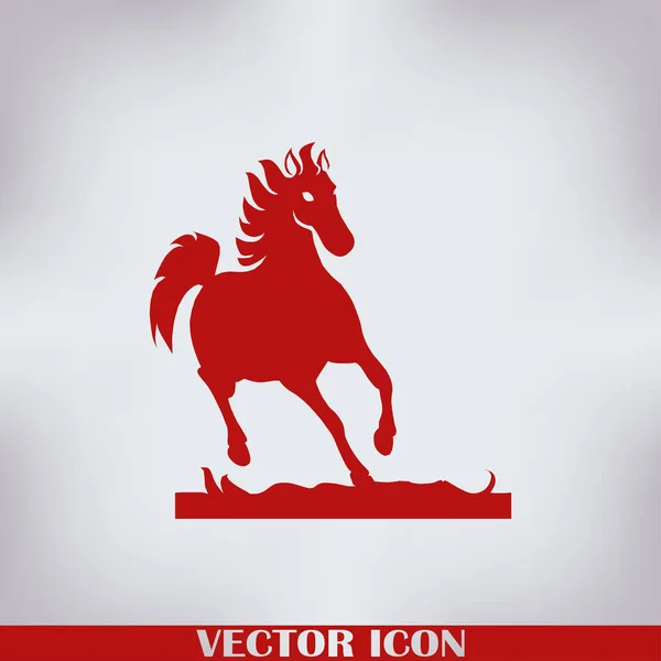 Running Horse Silhouette Vektorillustration — Stockvektor