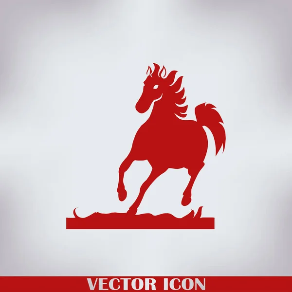 Running Horse Silhouette Vektorillustration — Stockvektor