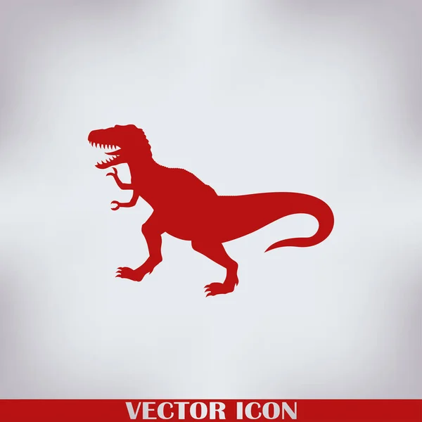 Dinosaurier Ikone Isoliert Dinosaurier Vektorlogo Flacher Designstil — Stockvektor