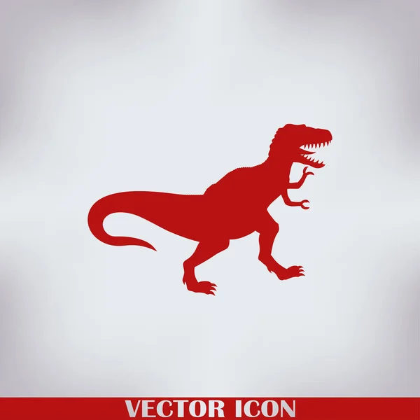 Icono Dinosaurio Aislado Logo Vectorial Dinosaurios Estilo Diseño Plano — Vector de stock
