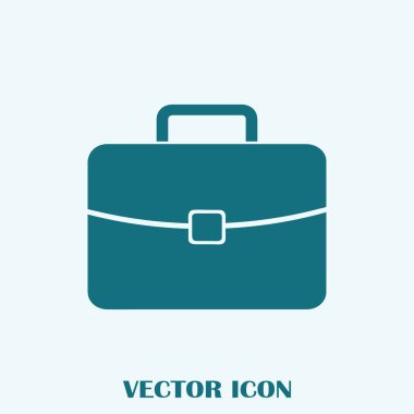 Evrak çantası ikonu, vektör illüstrasyonu. düz tasarım biçimi