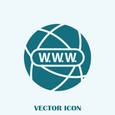 Web sitesi simge. vektör küre simgesi