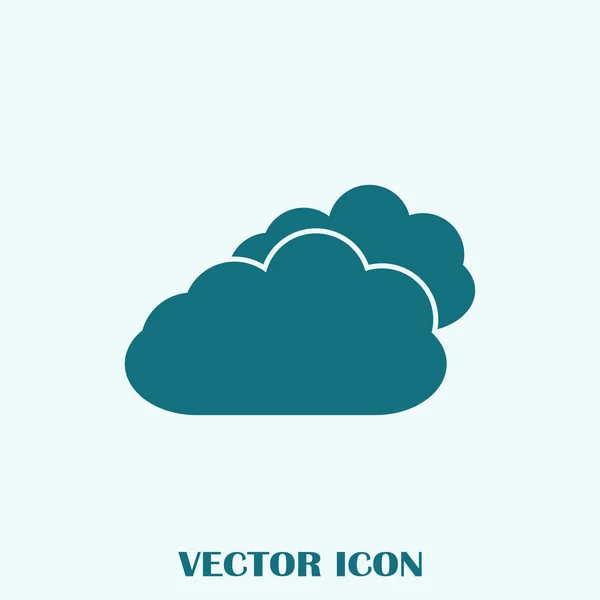 Two Clouds Vector Image Used Web Applications — Stock Vector