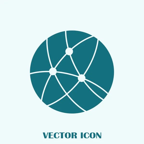 Website Icon. vector globe icon — Stock Vector