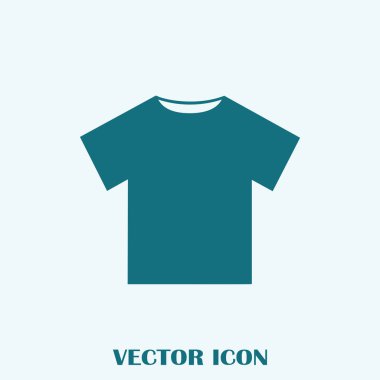 T-shirt simgesi düz vektör.