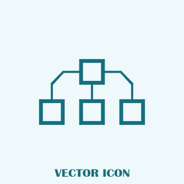 Akış şeması simge vektör.