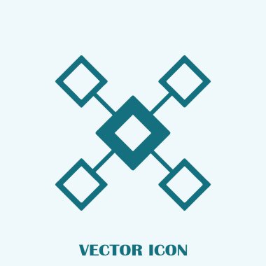 Akış şeması simge vektör.