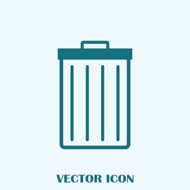 çöp kutusu simgesini, vektör