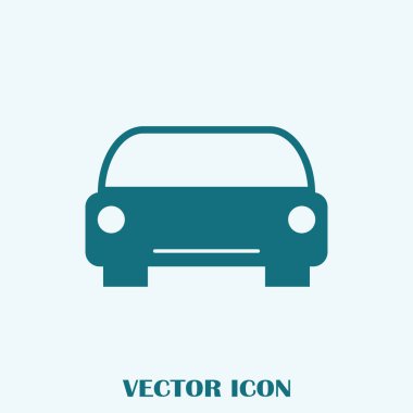 Vektör araba düz simgesi