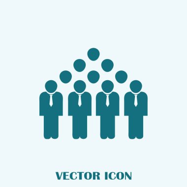 İnsanlar simgesini trendy düz stil. Kalabalık işareti. Web sitesi tasarımı, logo, app, UI kişi simgesi. Vektör çizim