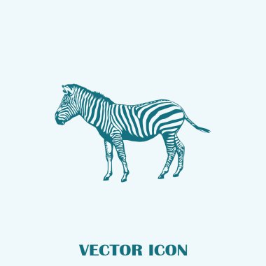 Zebra vektör hayvan simgesi