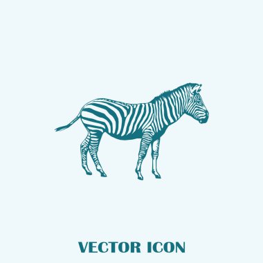 Zebra vektör hayvan simgesi