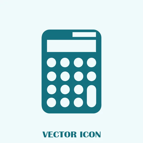 Значок Калькулятора Векторная Иллюстрация Стиль Плоского Дизайна — стоковый вектор