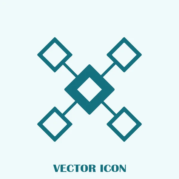 Flussdiagramm Icon Vektor — Stockvektor