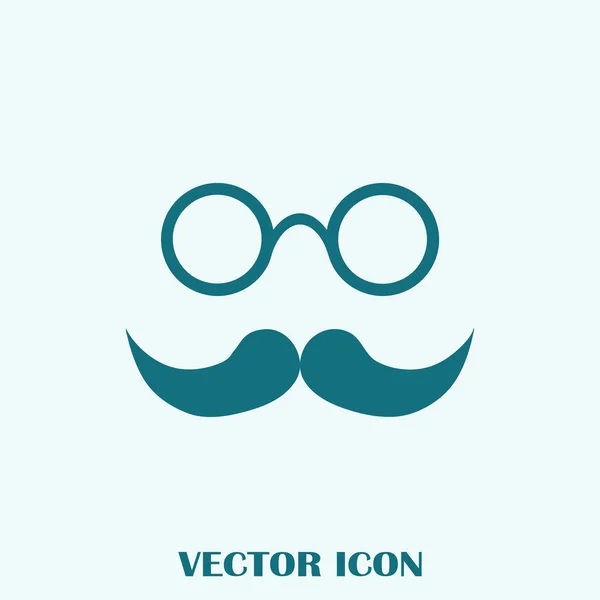 Schnurrbart Und Brille Vektor Symbol — Stockvektor