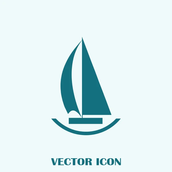 Sailing Boat Icon Flat Style — Stock Vector