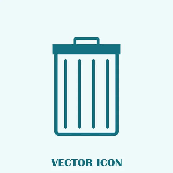 Mülleimer Symbol Vektor — Stockvektor