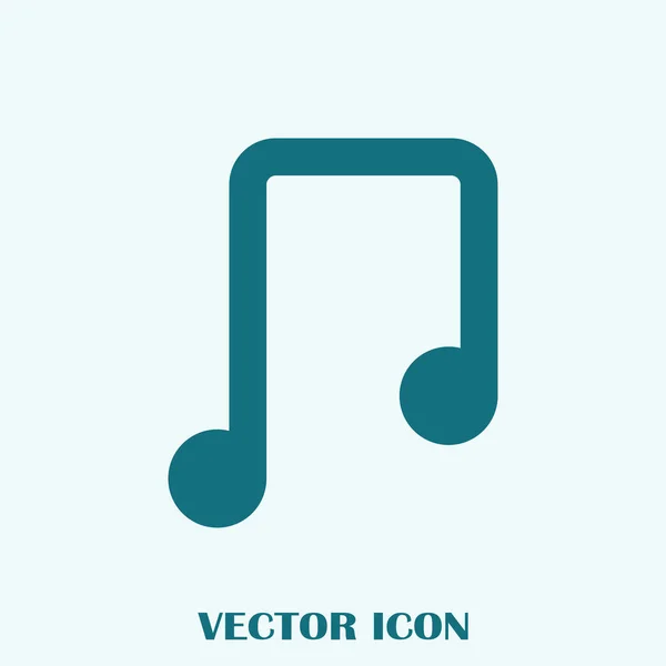 Ícone Web Nota Música — Vetor de Stock