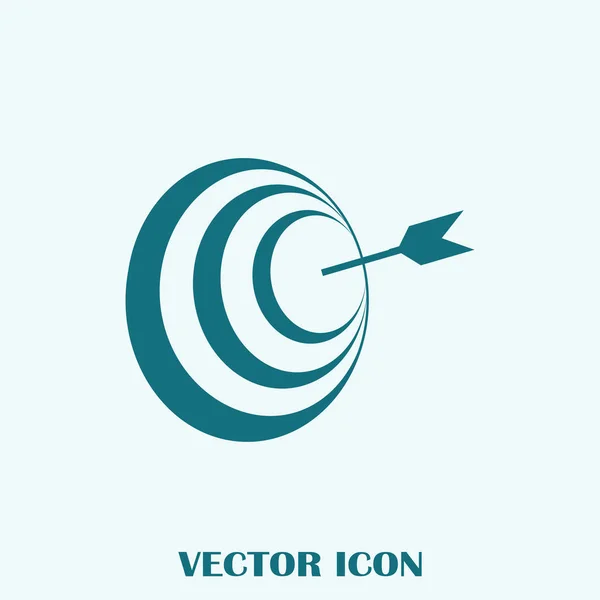Objetivo Vectorial Con Flecha Web Icono — Vector de stock