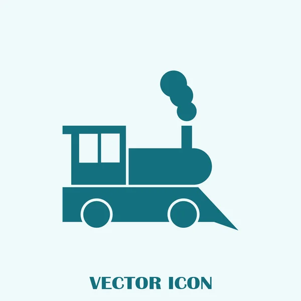 Train Icon Old Classic Steam Engine Locomotive Pictogram — Stock Vector