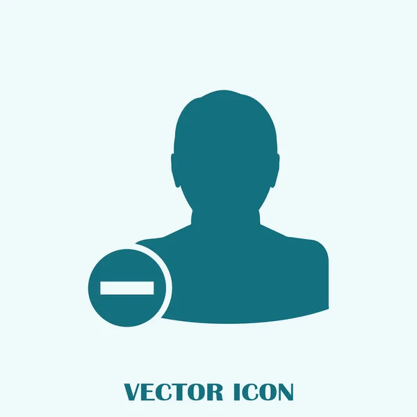 Felhasználói Profil Jel Web Karakterjel Törlése Ikonra Vektoros Illusztráció Design — Stock Vector