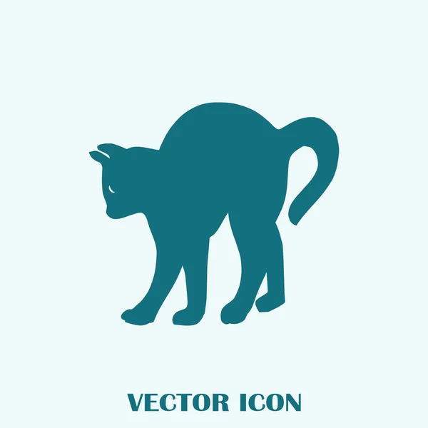 Silhouette Der Katze Vektorillustration — Stockvektor