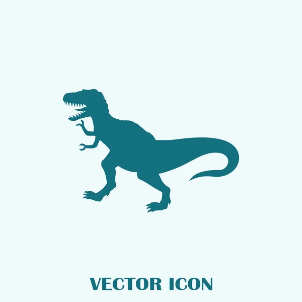Ícone Dinossauro Isolado Logotipo Vetor Dinossauro Estilo Design Plano — Vetor de Stock