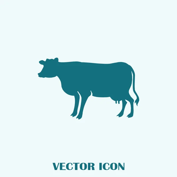 Silhouette Vache Icône Vectorielle — Image vectorielle
