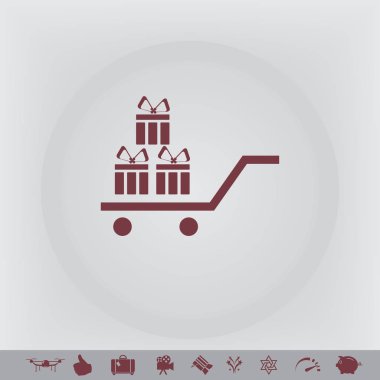 Hediye, hediye, Giftbox izole düz Web telefon simgesi