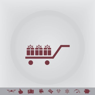 Hediye, hediye, Giftbox izole düz Web telefon simgesi