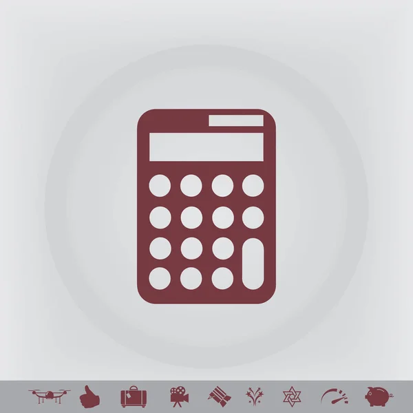 Calculator icon, vector illustration. Flat design style. — Stock Vector
