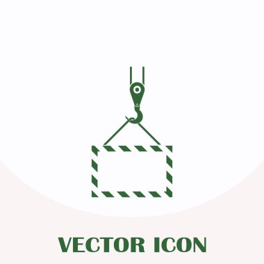 ekibimizi vinç kanca, kaldırma çalışmaları, tesisat işleri, Bina, tamamen düzenlenebilir vektör görüntü