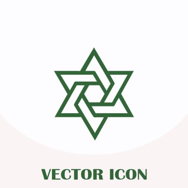 Davut'un yıldızı. Simge vektör