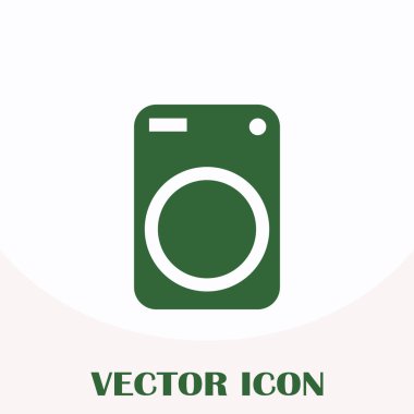 Çamaşır makinesi simgesi. Cihazı vektör simgesi. Çamaşır makinesi simge vektör