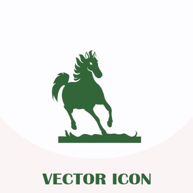 Koşan bir atın vektör silueti
