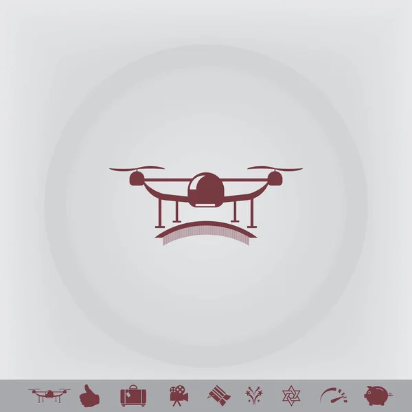 Het pictogram van de drone, quadrocopter gestileerde vector symbool — Stockvector