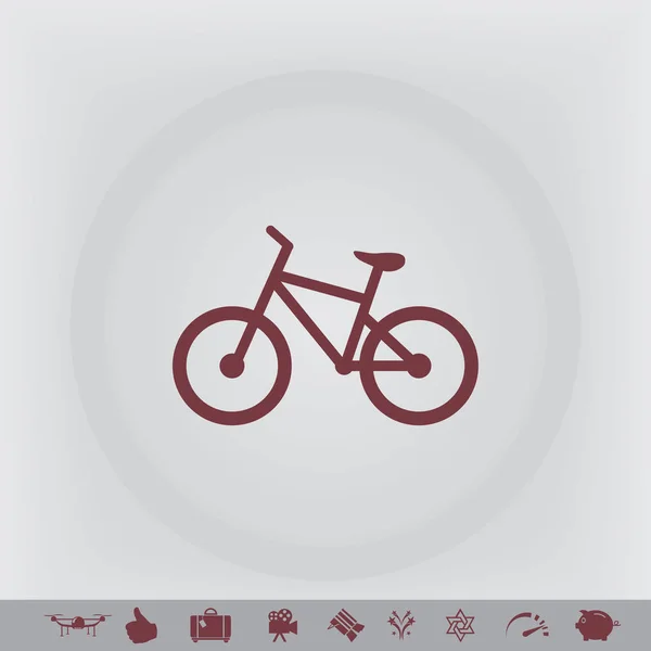 Single silhouette bicycle mountain icon — Stock Vector