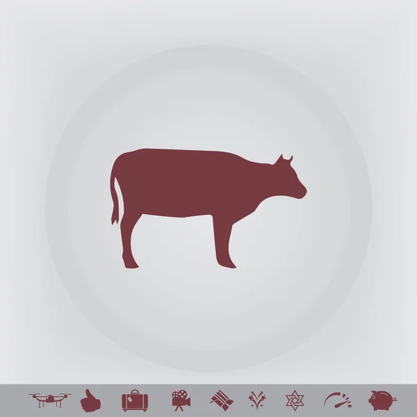 Cow silhouette. Vector icon. — Stock Vector