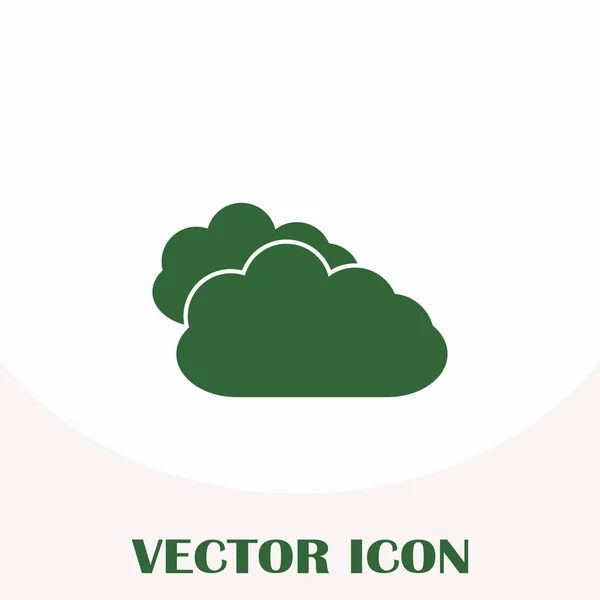 Vector flat two clouds icon. Eps10 — Stock Vector