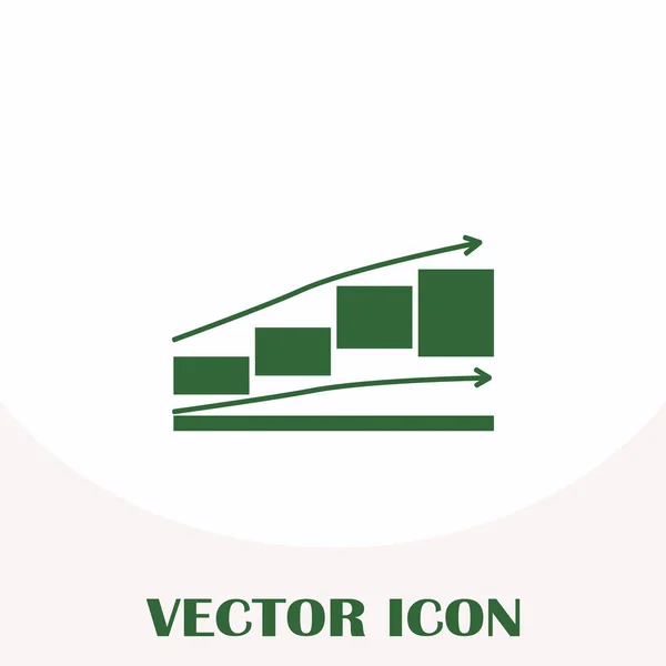 Grafisk Icon i trendy, flat stil. Diagramstangsymbol for nettstedets design, logo, app, UI. Vektorillustrasjon, EPS10 . – stockvektor