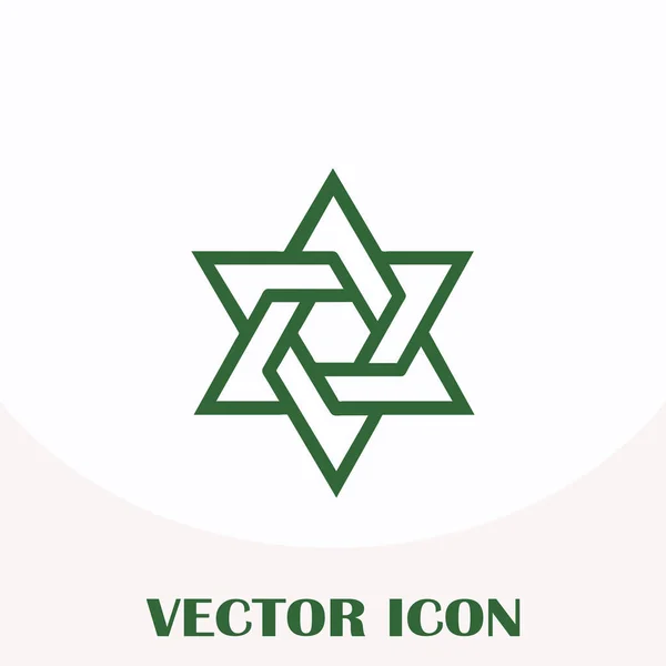 Estrella de David. Icono Vector — Vector de stock