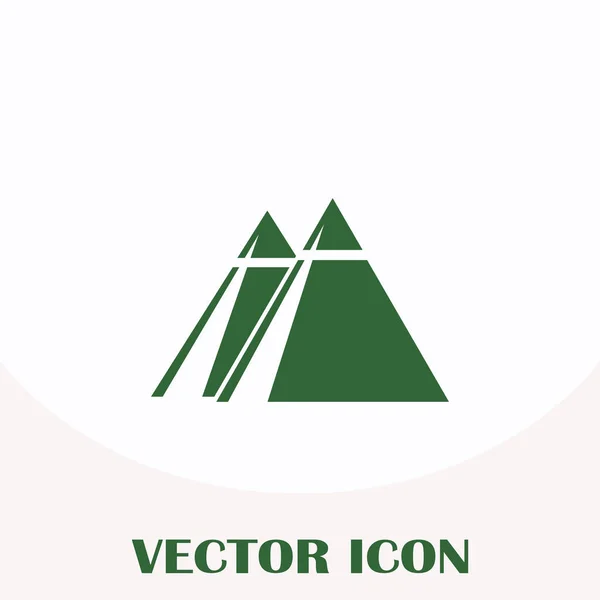 Pirámide vector web icono — Vector de stock