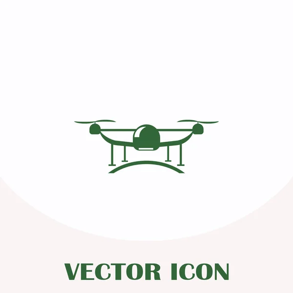 Logo de drone quadcopter volant, illustration vectorielle isolée — Image vectorielle