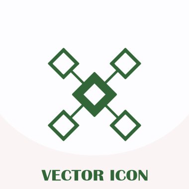 Akış şeması simge vektör.