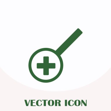 Büyüteç camı. Arama simgesi. Vektör çizim.