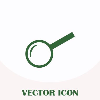 Büyüteç camı. Arama simgesi. Vektör çizim.