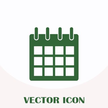 Takvim izole düz Web telefon simgesini