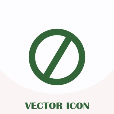 Hiçbir işaret düz simgesi